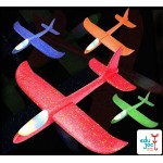 Avion  din polistiren  cu Led, 47 cm